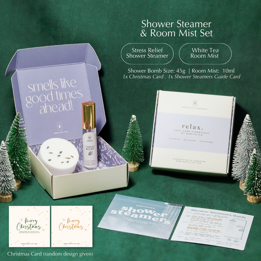 Relax Gift Box Set: Shower Bomb & Room Mist