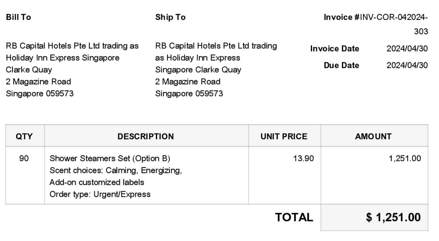 Invoice INV-COR-042024-303
