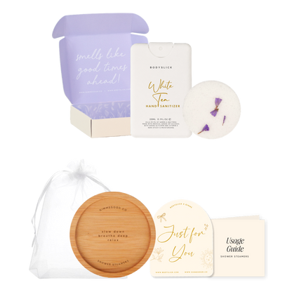 Relax. Hand Sanitizer & Shower Steamer Gift Set